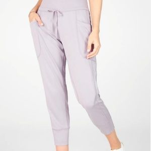 Fabletics Violet Gray Sleek Knit Drawstring Pant S